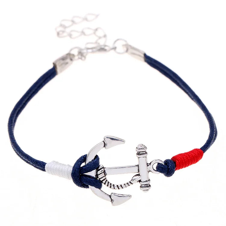 bracelet ancre mer océan navigation navire bateau gouvernail marins marin compas rose des vents voile voilier ancrage capitaine trident mât lac fleuve navigation