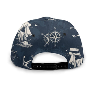 casquette ancre mer océan navigation navire bateau gouvernail marins marin compas rose des vents voile voilier ancrage capitaine 