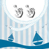 boucles d'oreilles ancre mer océan navigation navire bateau gouvernail marins marin compas rose des vents voile voilier ancrage capitaine trident mât lac fleuve navigation